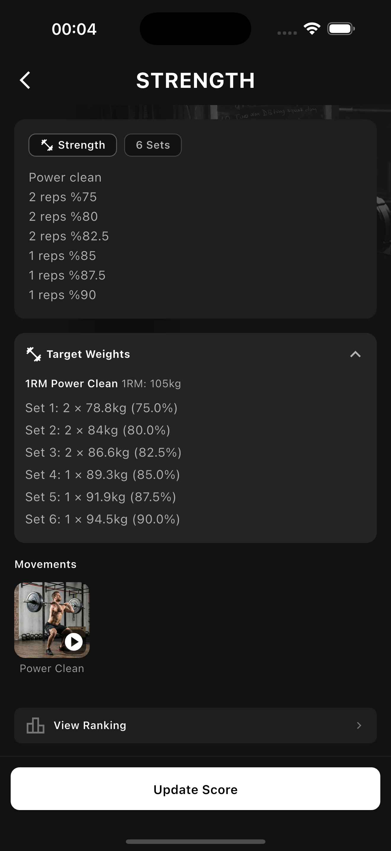 Strength ekranı